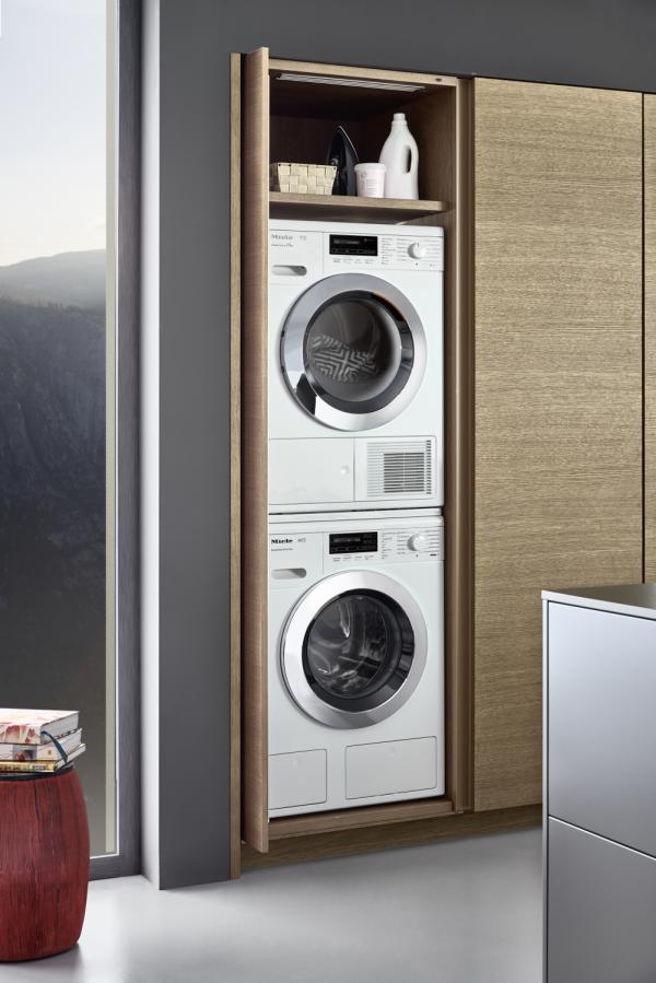 LEICHT Topos - Space Efficient Integrated Modern Washer/Dryer Pantry