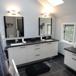 Bathroom Renovation Amica Modern High Gloss White Black